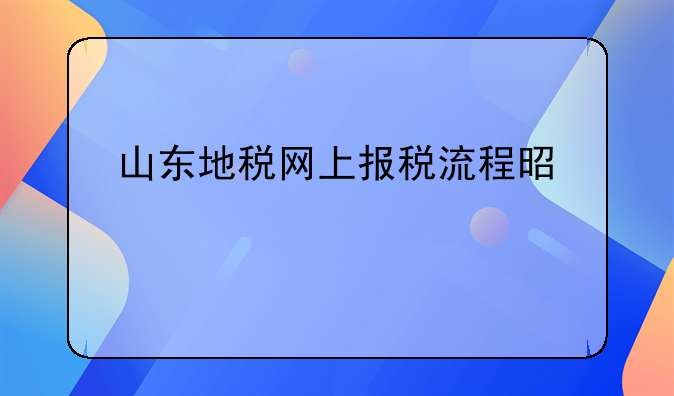 山东地税网上报税流程是什么