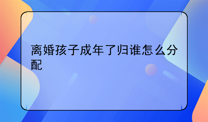 离婚孩子成年了归谁怎么分配